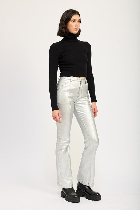 Kelis Turtle Neck Long Sleeve Top - HOUSE OF SHE