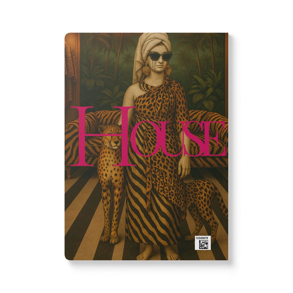 Chic Softcover Journal - 'of SHE HOUSE' Design with Inside Prints - HOUSE OF SHE