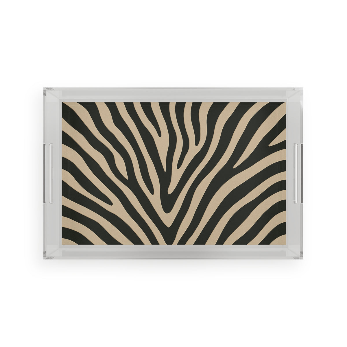 Zebra Print Acrylic Serving Tray - HOUSE OF SHE