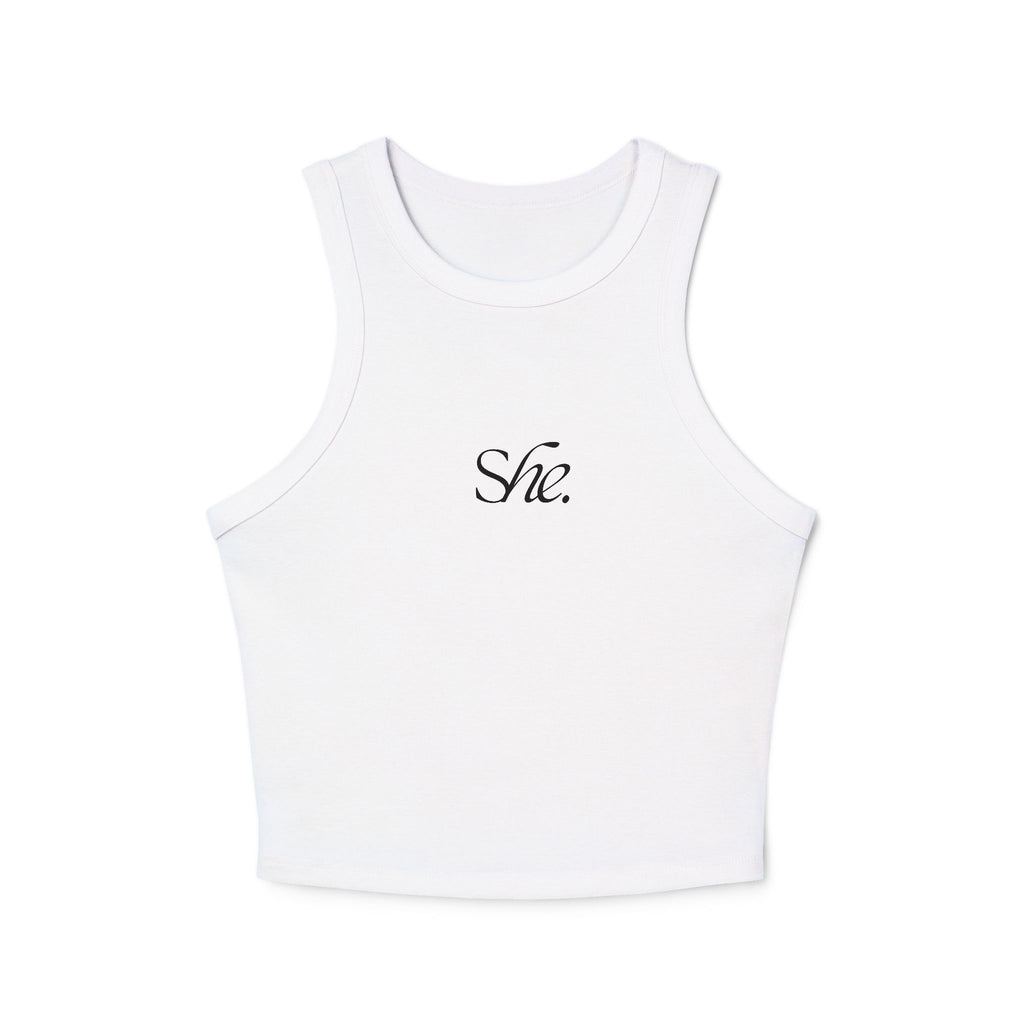 She. Women's Micro Rib Racer Tank Top - Stylish & Comfortable for Everyday Wear - HOUSE OF SHE