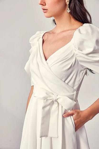 Wrap Front Side Tie Romper