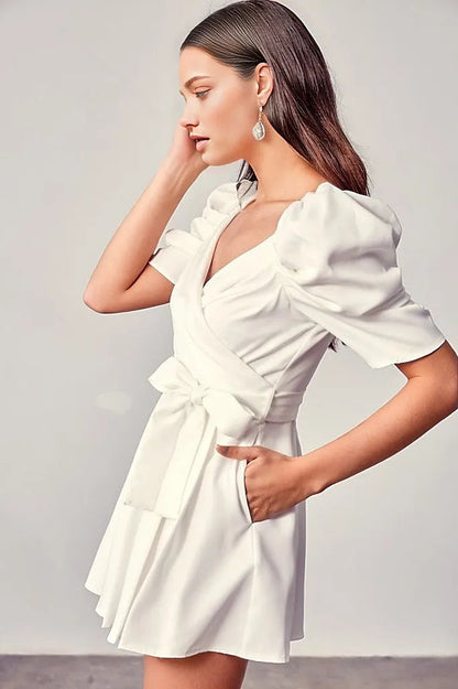 Wrap Front Side Tie Romper