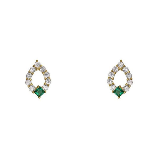 Classic Emerald Stud Earring