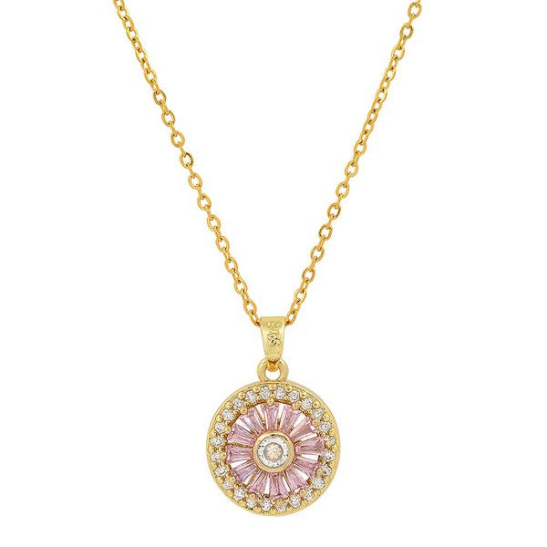 Moveable Pink Zircon Necklace