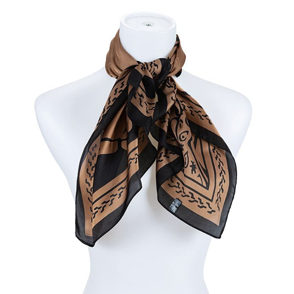 NEUTRAL TONE SILK SCARF  HOUSE OF SHE