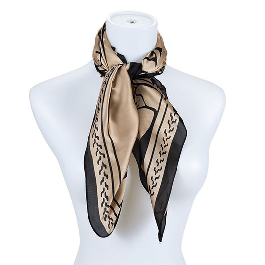 NEUTRAL TONE SILK SCARF  HOUSE OF SHE