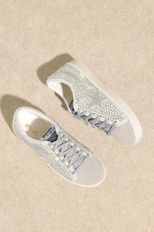 Glam Rhinestone Star Sneakers  HOUSE OF SHE