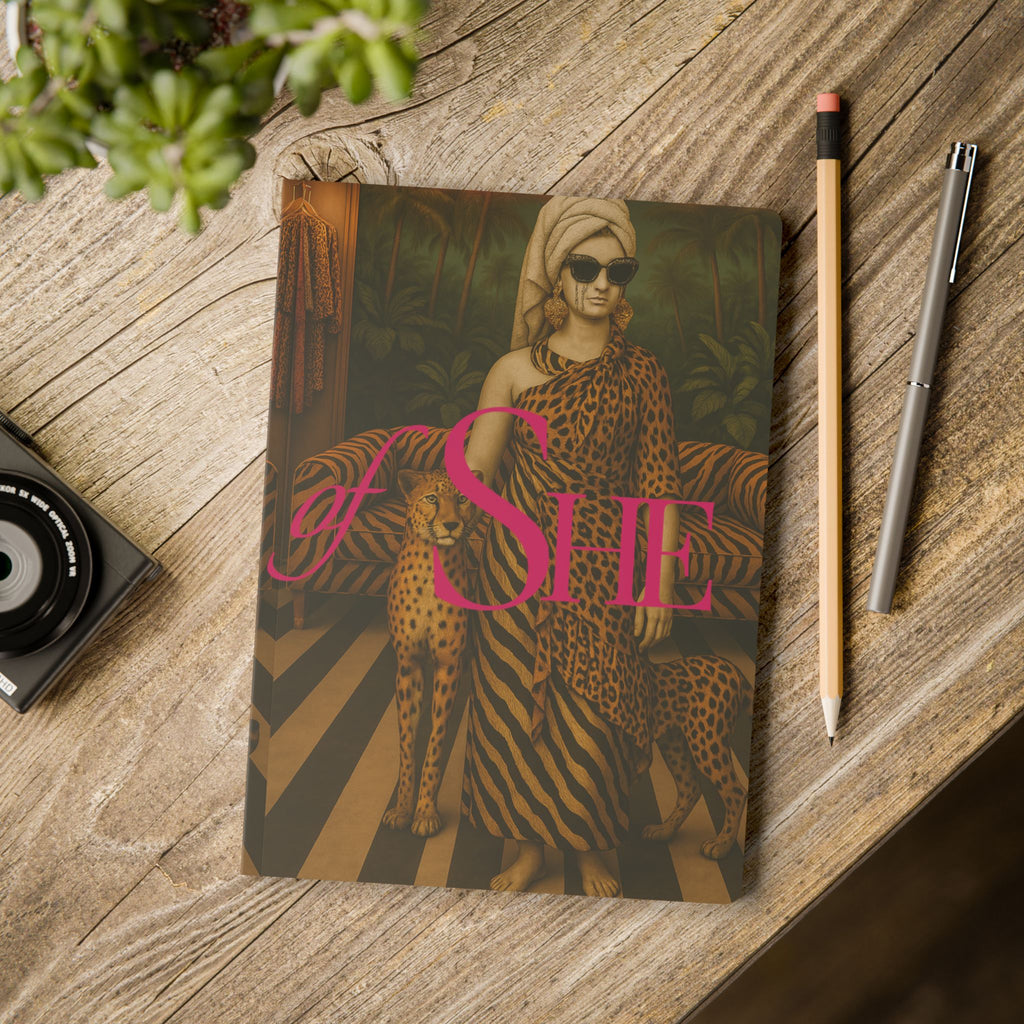 Chic Softcover Journal - 'of SHE HOUSE' Design with Inside Prints - HOUSE OF SHE