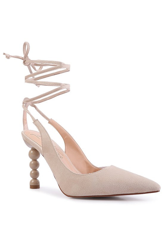 Spiced Faux Suede Heels  HOUSE OF SHE