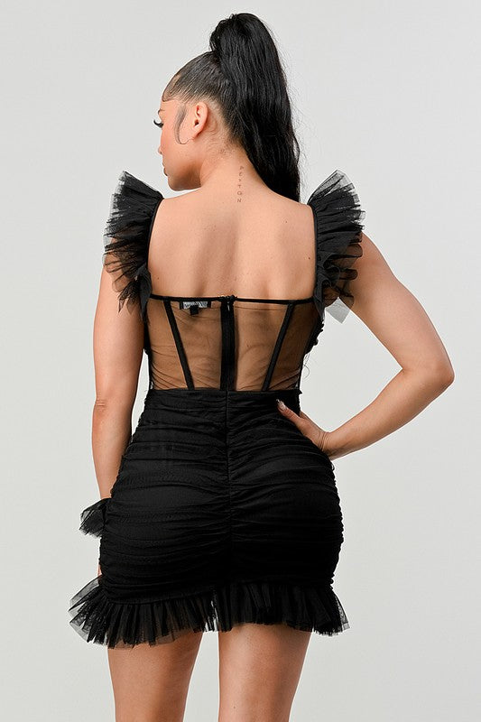 Be Adorable Ruffle Mini Dress  HOUSE OF SHE