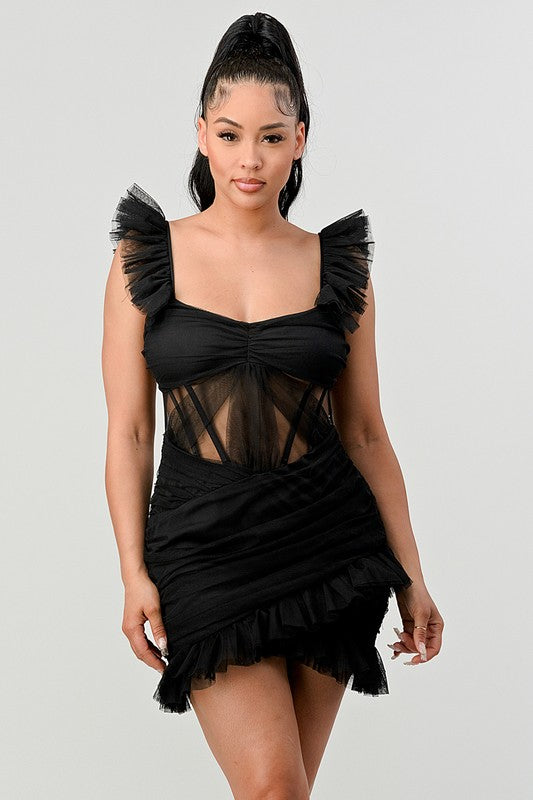 Be Adorable Ruffle Mini Dress  HOUSE OF SHE