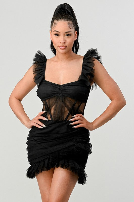 Be Adorable Ruffle Mini Dress  HOUSE OF SHE