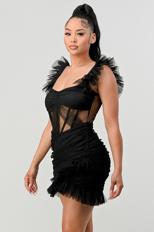 Be Adorable Ruffle Mini Dress  HOUSE OF SHE