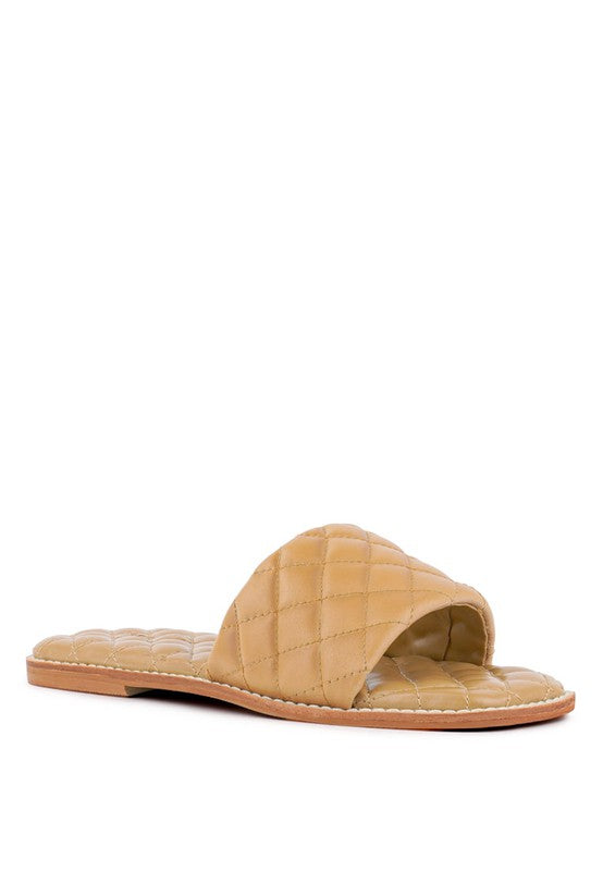 ODALTA Handcrafted Quilted Summer Flats  HOUSE OF SHE