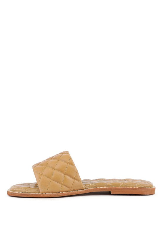 ODALTA Handcrafted Quilted Summer Flats  HOUSE OF SHE