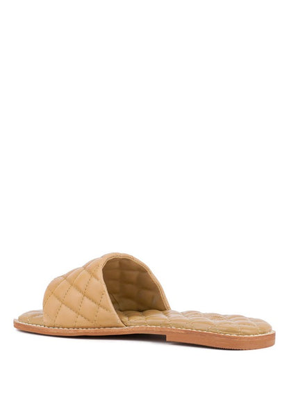 ODALTA Handcrafted Quilted Summer Flats  HOUSE OF SHE