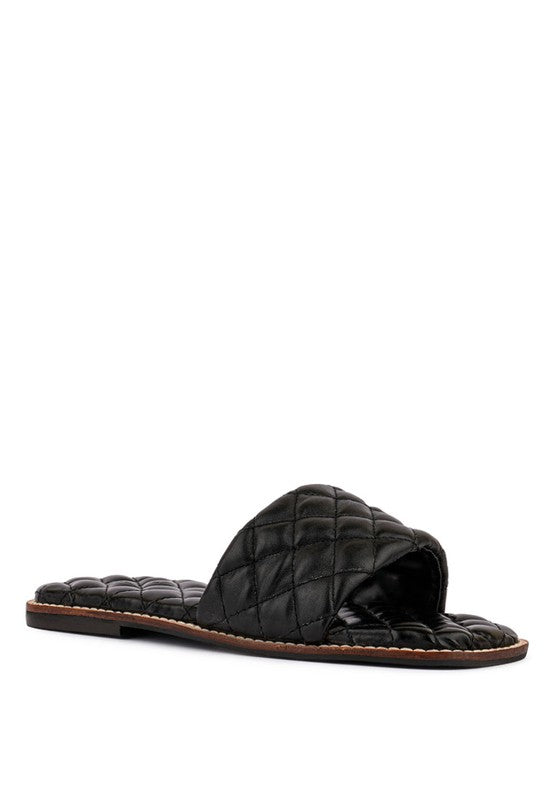 ODALTA Handcrafted Quilted Summer Flats  HOUSE OF SHE