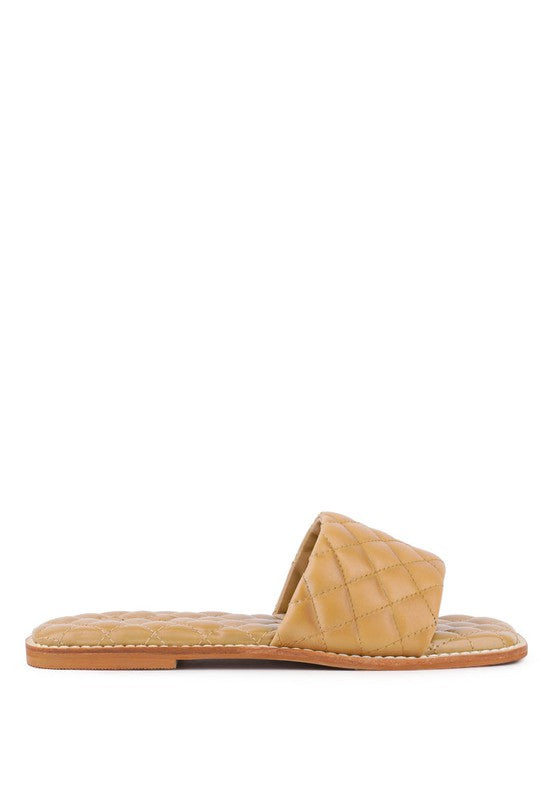 ODALTA Handcrafted Quilted Summer Flats  HOUSE OF SHE