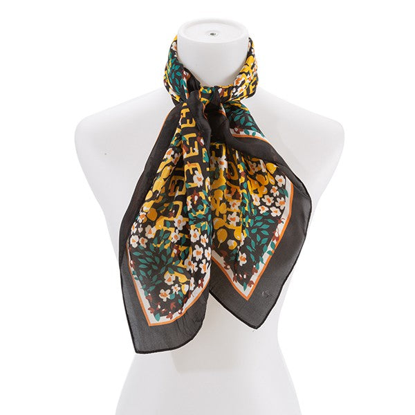 DAINTY FLORAL SILK SCARF  HOUSE OF SHE