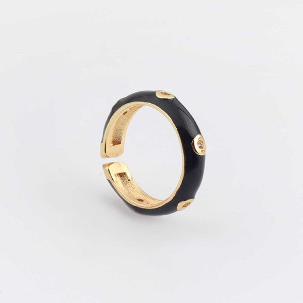 Caterpillar Enameled Ring  HOUSE OF SHE