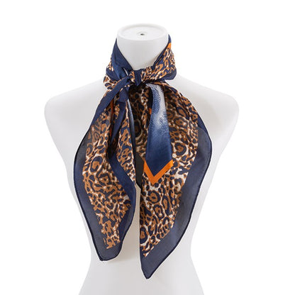 LEOPARD PRINT SILK FASHION SCARF  HOUSE OF SHE