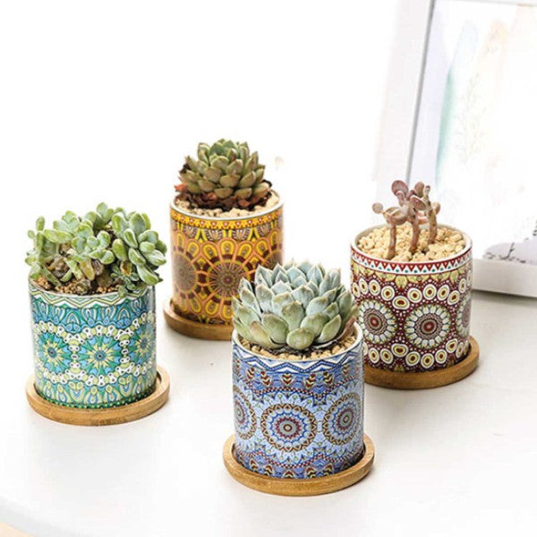 Mandala Planter Set of 4 - HOUSE OF SHE