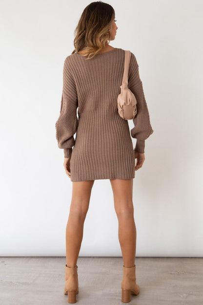 Calis Off The Shoulder Sweater Dress