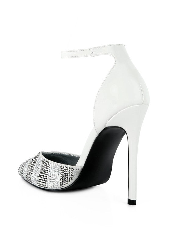 Nobles Patent Diamante Heels