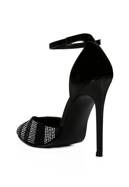 Nobles Patent Diamante Heels