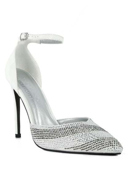 Nobles Patent Diamante Heels