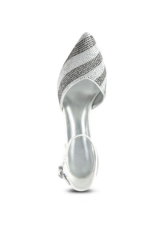 Nobles Patent Diamante Heels