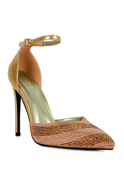 Nobles Patent Diamante Heels