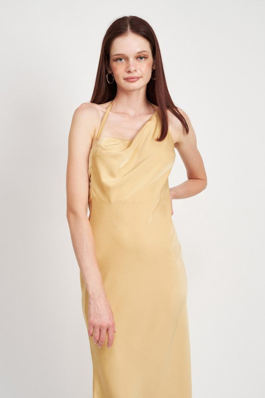 Satin Maxi Bias Dress  HOUSE OF SHE
