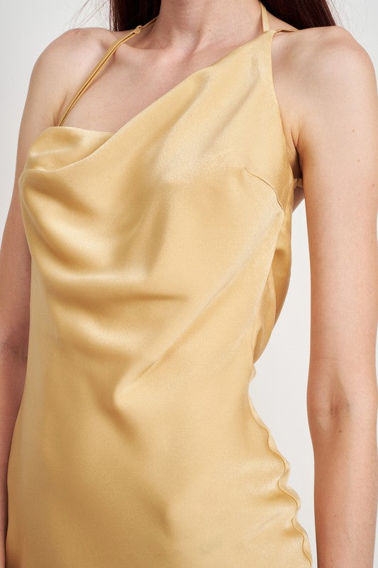 Satin Maxi Bias Dress  HOUSE OF SHE