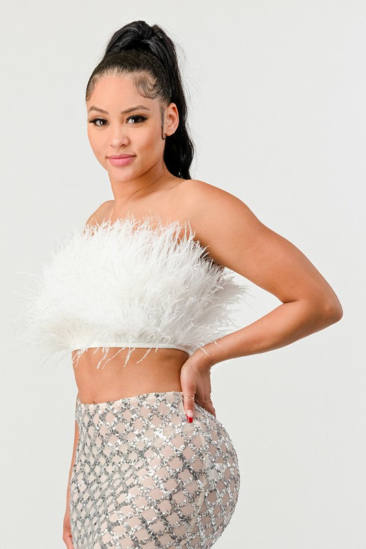 Don't Mess With My Fur Crop Tube Top  HOUSE OF SHE