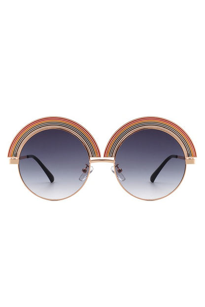 Sandy Round Rainbow Fashion Sunglasses