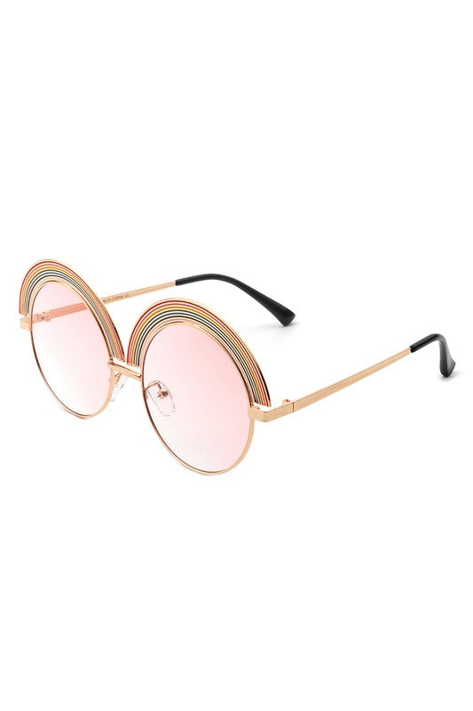 Sandy Round Rainbow Fashion Sunglasses