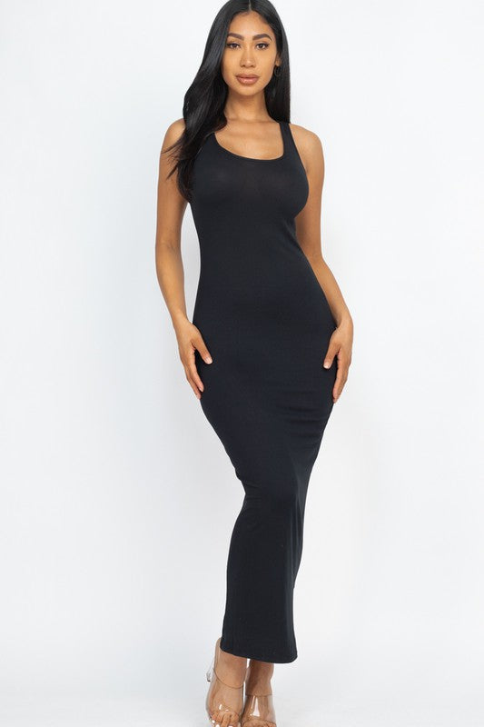 Sleeveless Basic Maxi Dress - HOUSE OF SHE