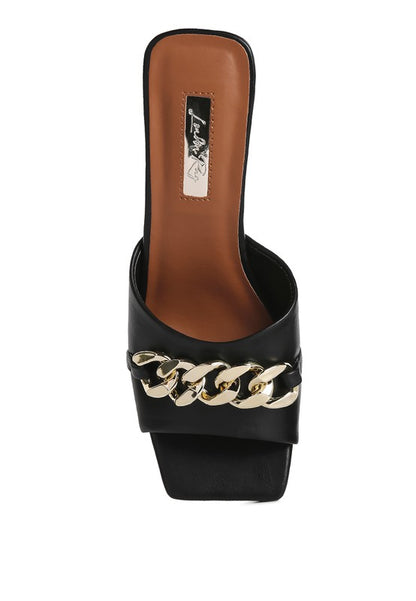 Hotshot Chain Sandal Heels