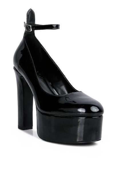 Babe Heaven Patent  Maryjane Platform Heels