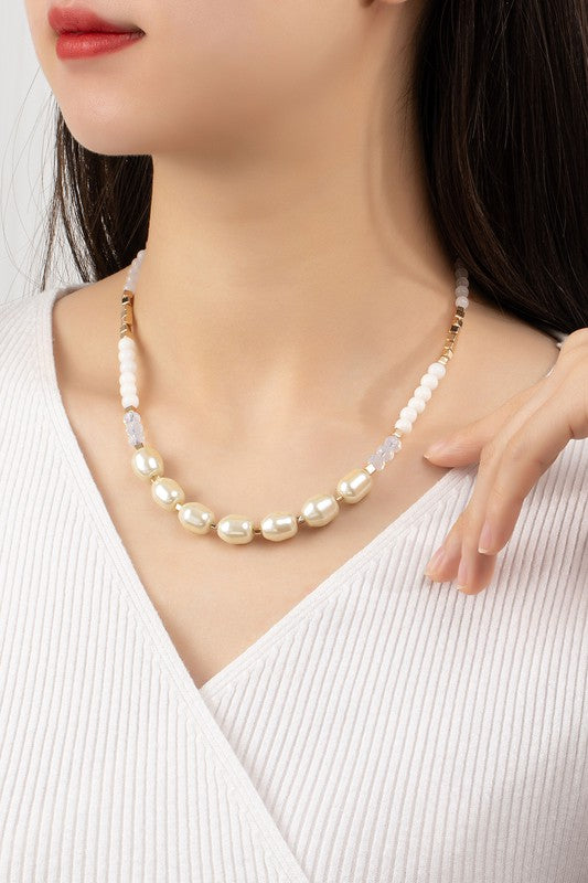 Pearl and Agate Necklace  HOUSE OF SHE