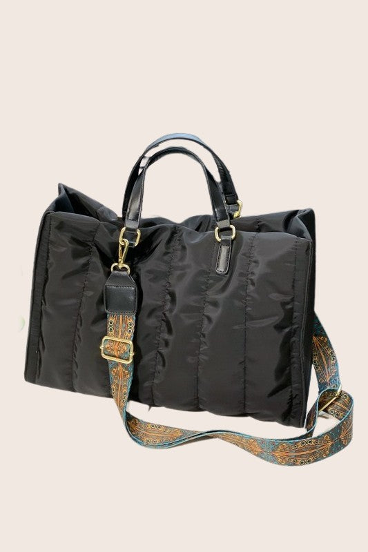 Puffer Tote Top Handle Puff Handbag - HOUSE OF SHE