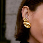 18K Gold - Plated Conch Earrings - HOUSE OF SHE