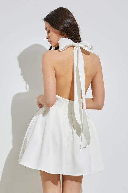 Stella Cross Neck White Dress