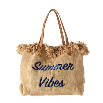 The Woven Canvas Resort Tote Bag
