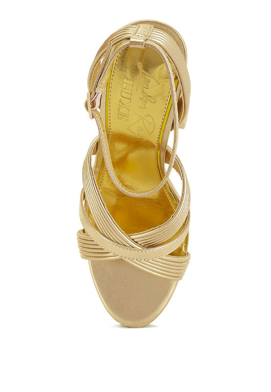 Gold Member High Platform Heels  HOUSE OF SHE