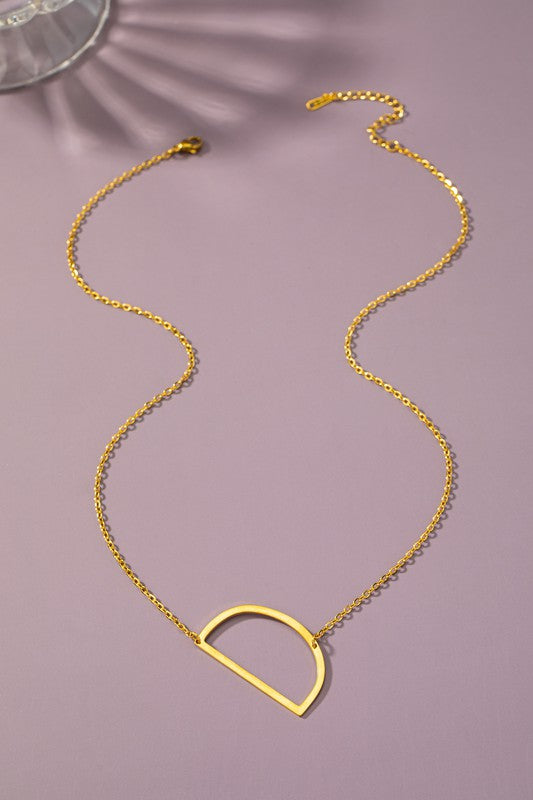 Sina Letter Initial Pendant Necklace  HOUSE OF SHE