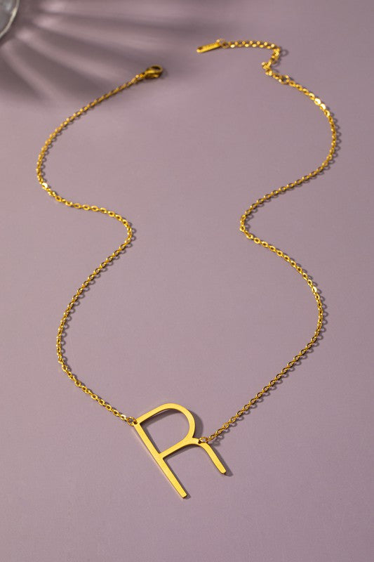 Sina Letter Initial Pendant Necklace