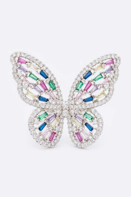 CZ Butterfly Adjustable Fashion Ring  HOUSE OF SHE