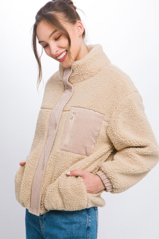 Sherpa Puffer Jacket  HOUSE OF SHE